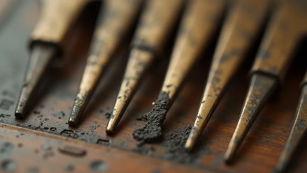 Close-up of a music box comb with several tines visibly bent or damaged.