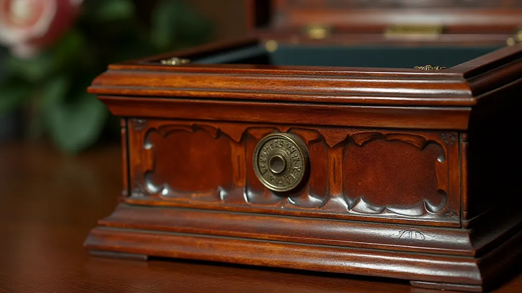 Beautifully restored antique music box case