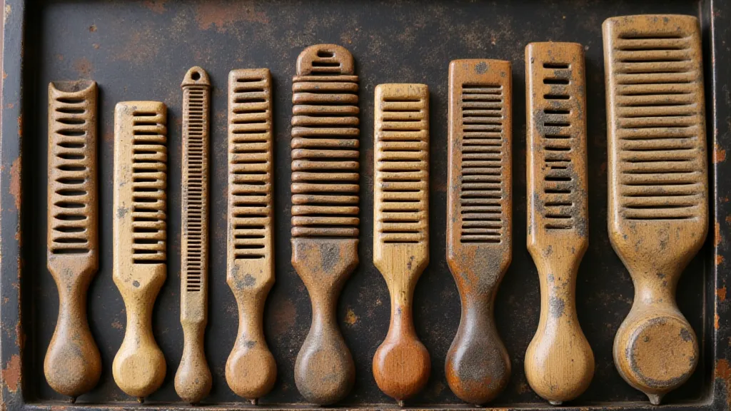 Variety of vintage music box combs
