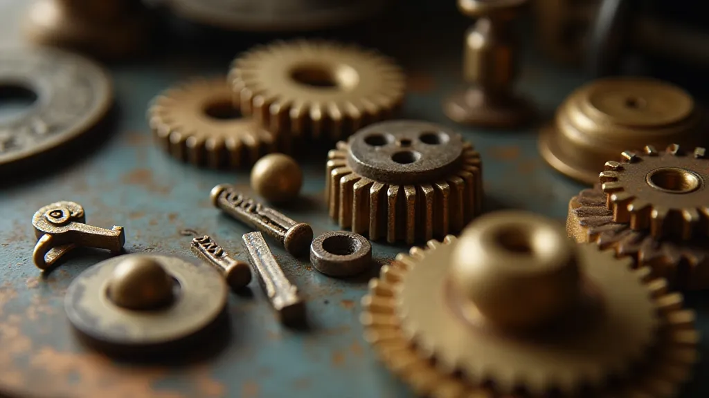 Various replacement parts for antique music boxes