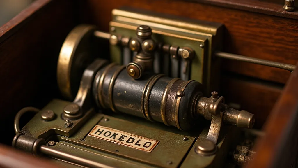 Antique music box playing a tune