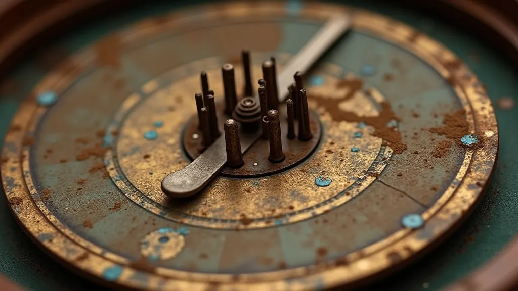 Rust-damaged disc music box
