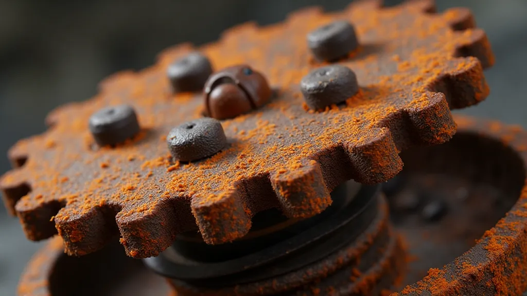 Rusted music box gear