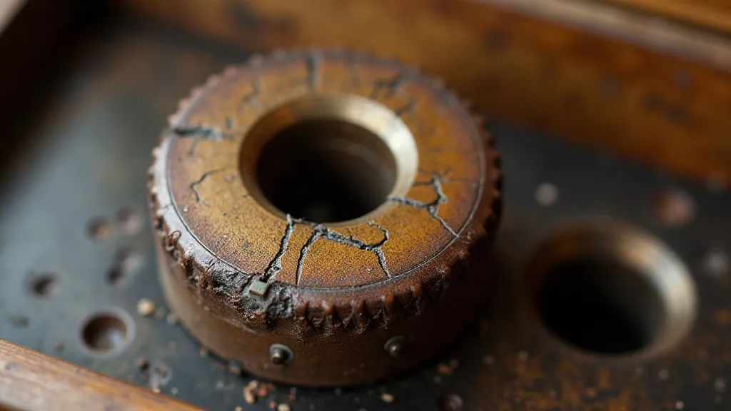 Damaged music box cylinder